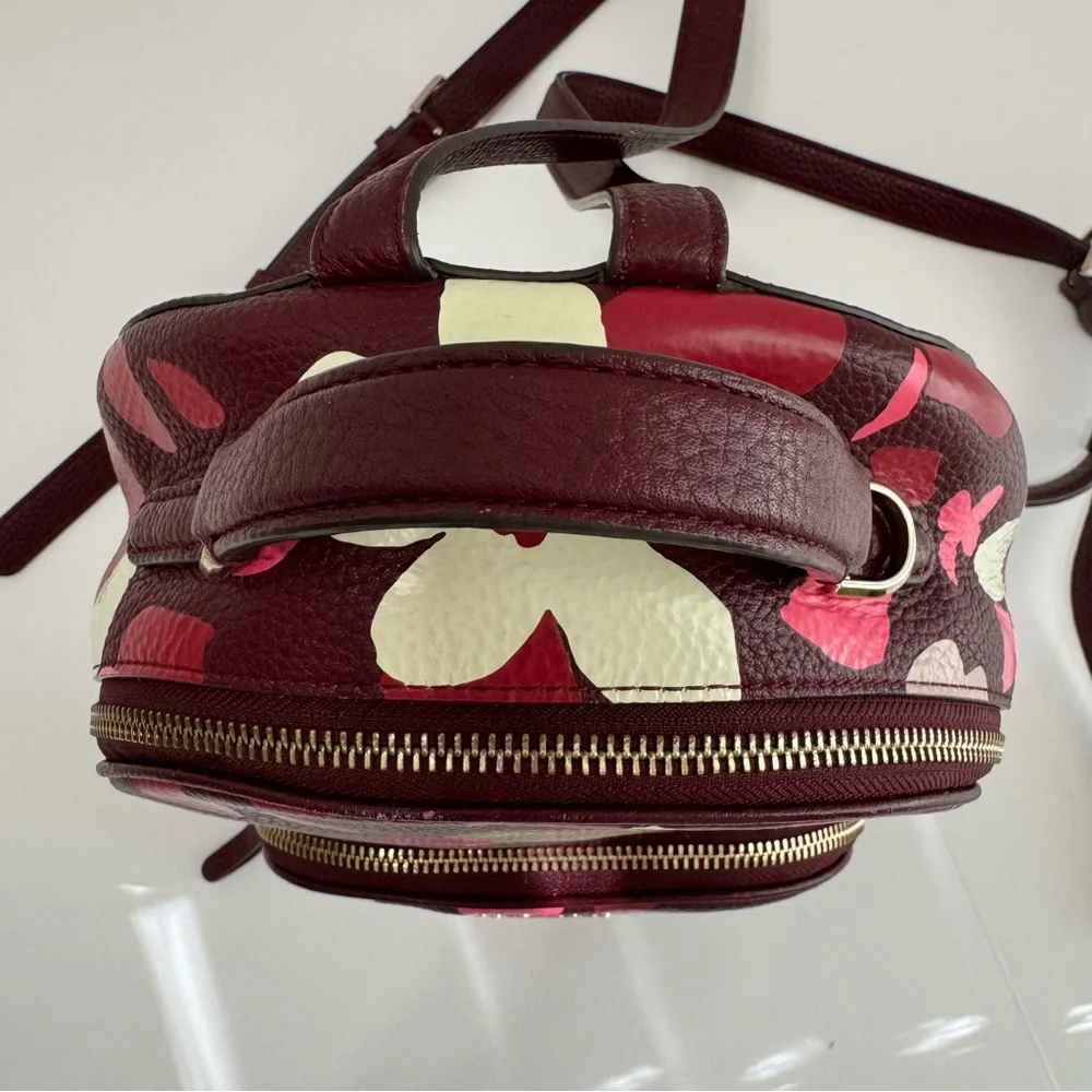 Kate Spade WKRU7023 Jackson Forest Floral Leather Backpack Pink Multi